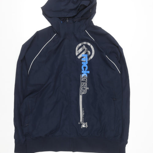 McKenzie Men's Blue XL Hooded Windbreaker Jacket Lightweight
