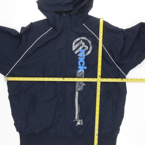 McKenzie Men's Blue XL Hooded Windbreaker Jacket Lightweight