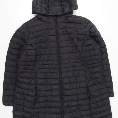 Dunnes Stores Men Black 2XL Hooded Puffer Coat Lightweight