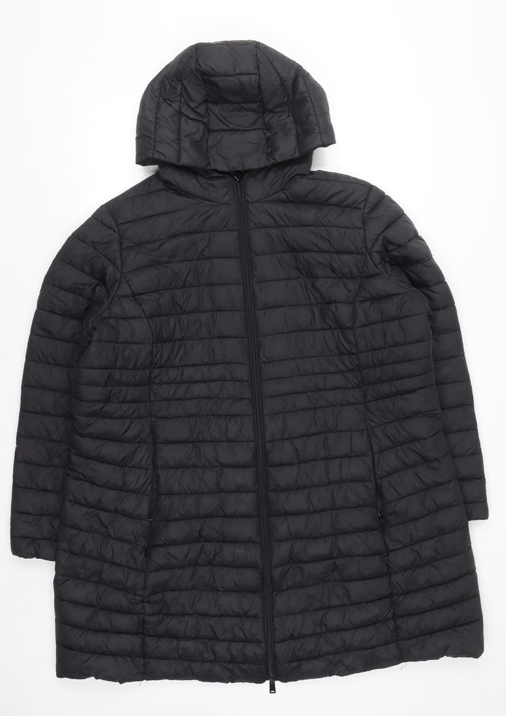 Dunnes Stores Men Black 2XL Hooded Puffer Coat Lightweight