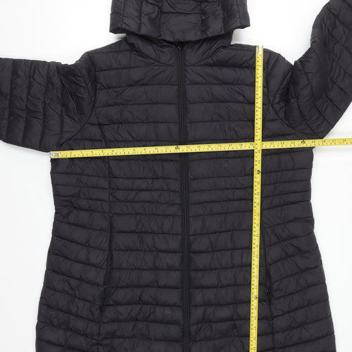 Dunnes Stores Men Black 2XL Hooded Puffer Coat Lightweight