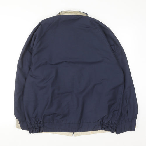 Aldor Men's Blue Reversible Bomber Jacket Size 40 Full Zip