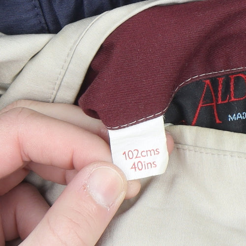 Aldor Men's Blue Reversible Bomber Jacket Size 40 Full Zip