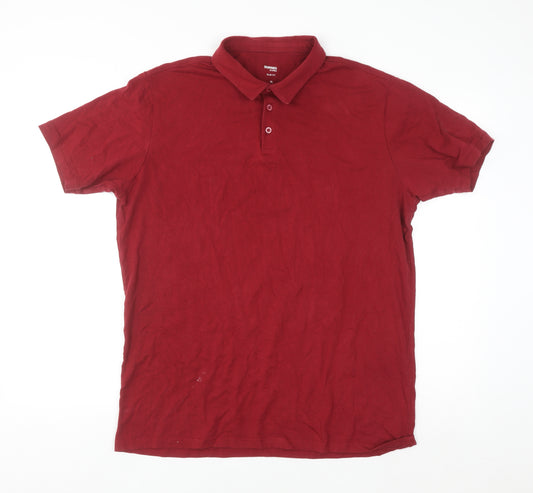 Dunnes Stores Men's Red Slim Fit Cotton Polo Shirt XL