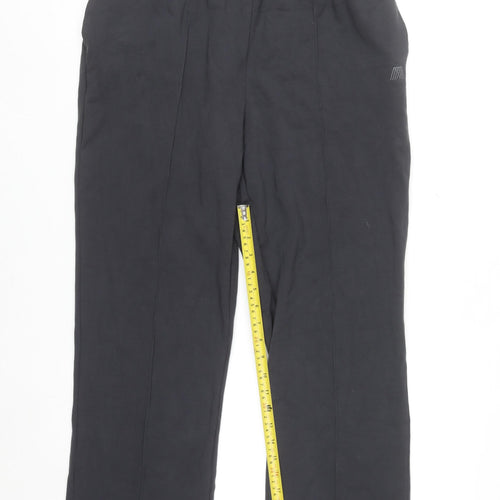 4TH ARQ Men's Black Regular Fit Stretch Trousers L