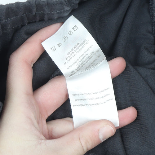 4TH ARQ Men's Black Regular Fit Stretch Trousers L
