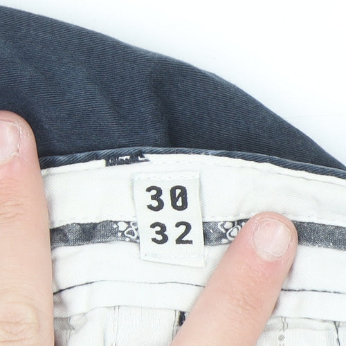 Jack & Jones Men's Blue Regular Fit Chino Trousers 30W 32L