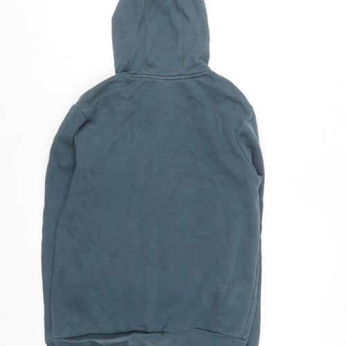Adidas Boys Blue Pullover Hoodie Size 13-14 Years Cotton Blend