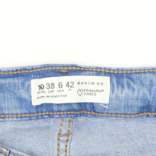 Primark Women Blue Distressed Skinny Jeans Size 10