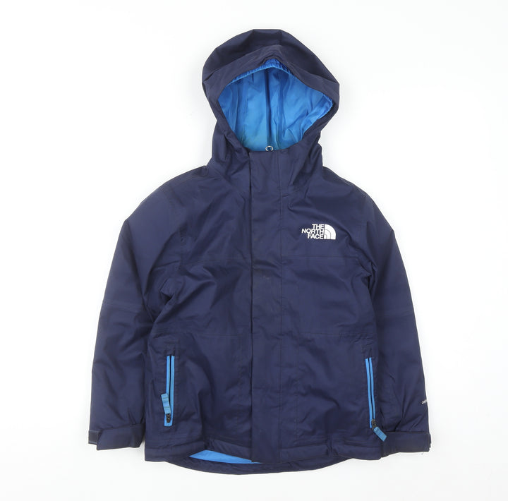The North Face Boys Blue Waterproof Hooded Winter Parka Jacket XS