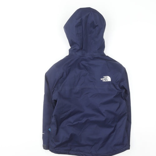 The North Face Boys Blue Waterproof Hooded Winter Parka Jacket XS