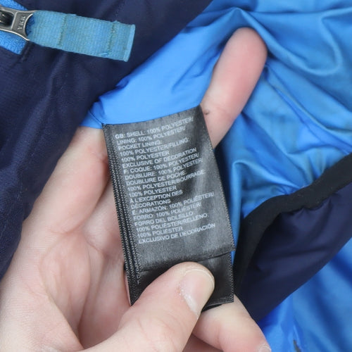 The North Face Boys Blue Waterproof Hooded Winter Parka Jacket XS