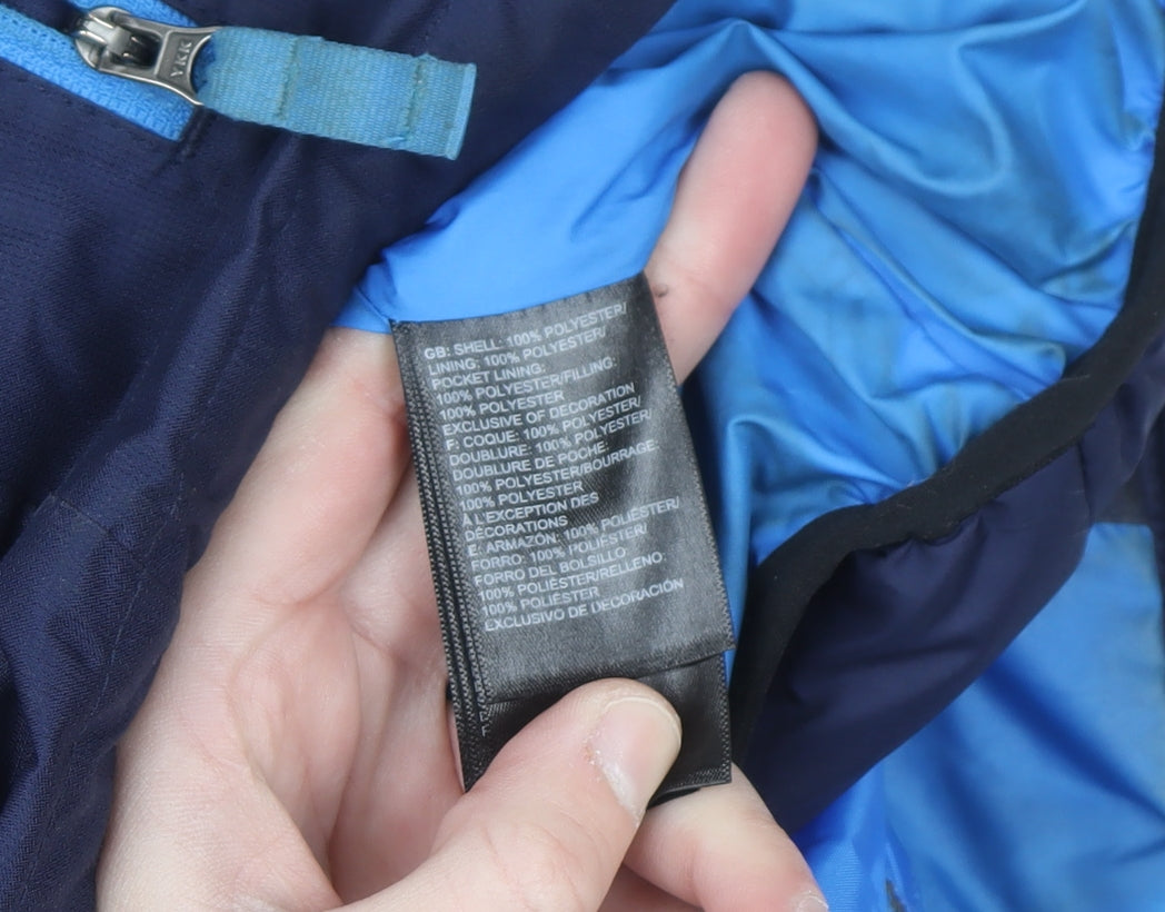 The North Face Boys Blue Waterproof Hooded Winter Parka Jacket XS