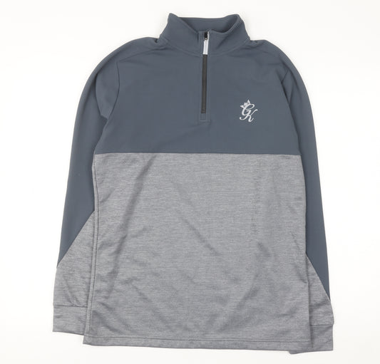Gym King Men's Grey 1/2 Zip Pullover Sweatshirt Size S