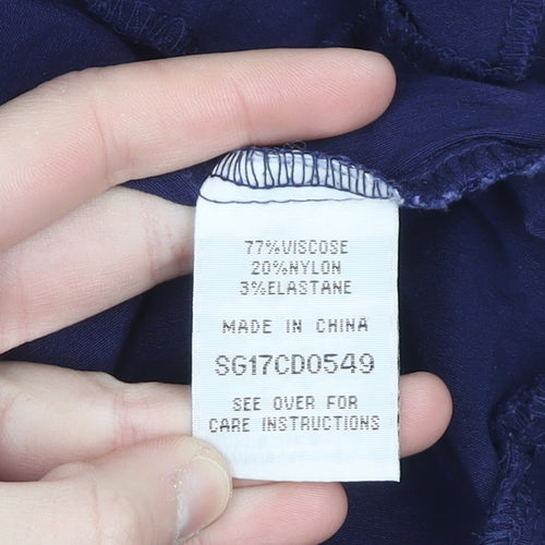 Kelly & Grace Women's Blue Slim Fit Stretch Trousers Size 12