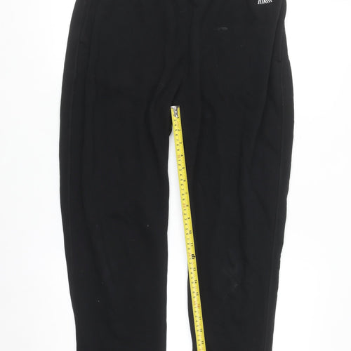 4TH ARQ Men's Black Jogger Sweatpants L Fleece Tapered Fit