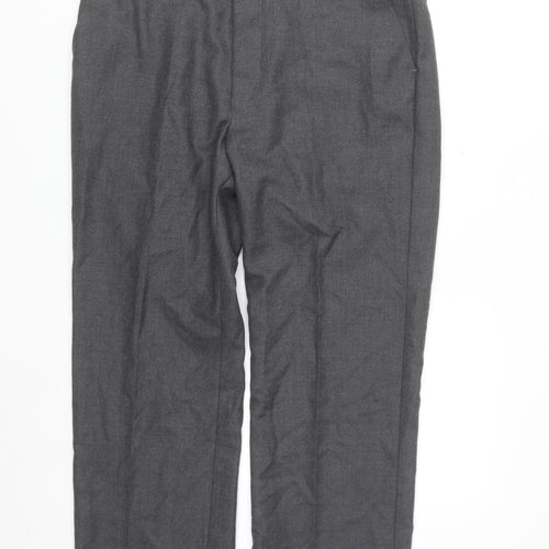 Gurteen Men's Grey Wool Blend Formal Dress Trousers 38L