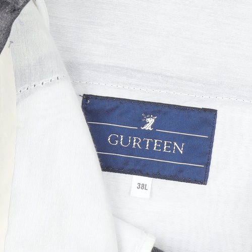 Gurteen Men's Grey Wool Blend Formal Dress Trousers 38L
