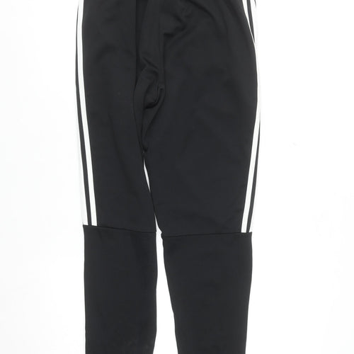 Adidas Men Black M Track Pants Slim Fit Moisture Wicking Tapered