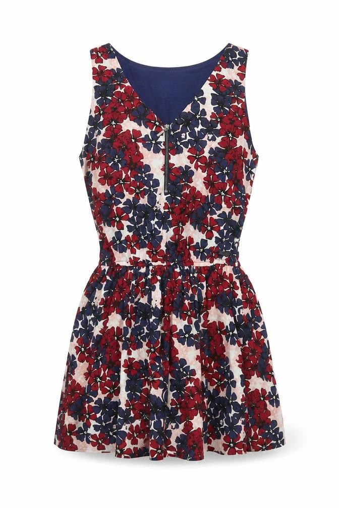 Diesel Womens Multicoloured Floral A-Line Sleeveless Short Dress S