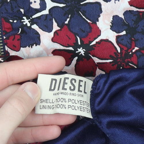 Diesel Womens Multicoloured Floral A-Line Sleeveless Short Dress S