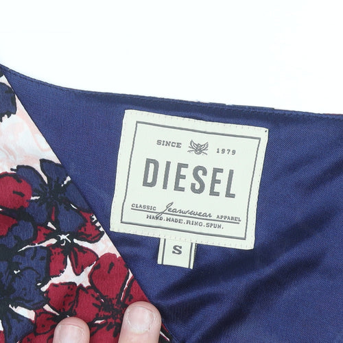 Diesel Womens Multicoloured Floral A-Line Sleeveless Short Dress S
