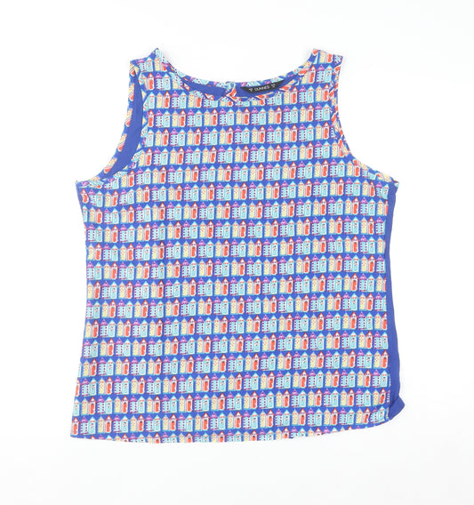 Dunnes Women’s Blue Beach Print Sleeveless Camisole Top Size 16