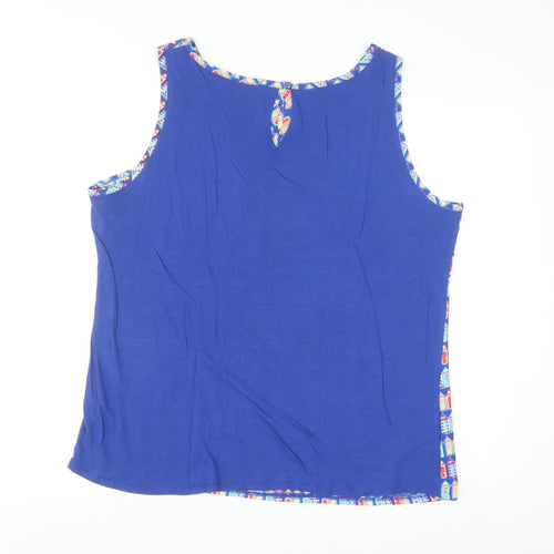 Dunnes Women’s Blue Beach Print Sleeveless Camisole Top Size 16