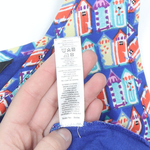 Dunnes Women’s Blue Beach Print Sleeveless Camisole Top Size 16