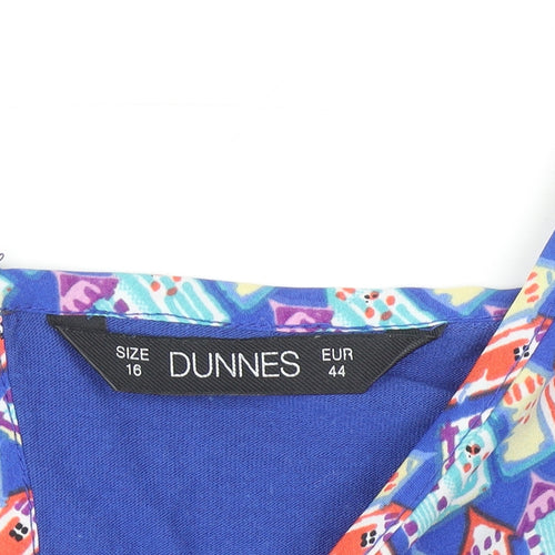 Dunnes Women’s Blue Beach Print Sleeveless Camisole Top Size 16