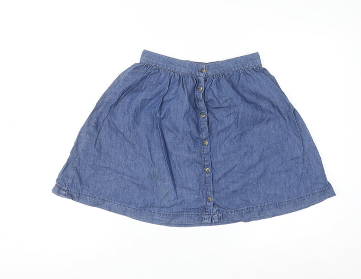 New Look Women’s Blue Denim A-Line Button Skirt UK 10