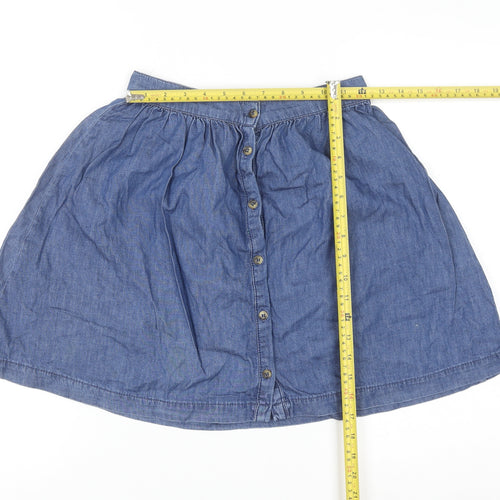 New Look Women’s Blue Denim A-Line Button Skirt UK 10