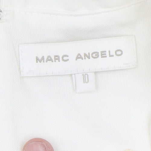 Marc Angelo Women Ivory Lace Sleeveless Blouse Size 10