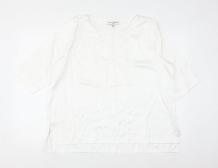 Carolyn Donnelly The Edit Women's White 3/4 Sleeve Viscose Blouse Size 18