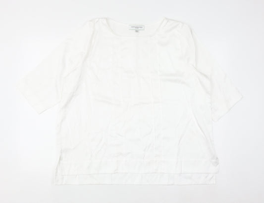 Carolyn Donnelly The Edit Women's White 3/4 Sleeve Viscose Blouse Size 18