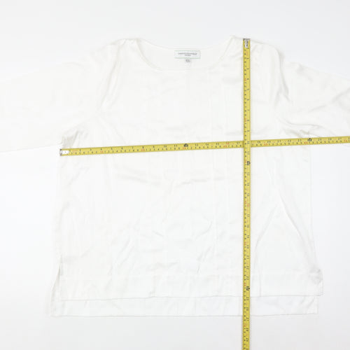 Carolyn Donnelly The Edit Women's White 3/4 Sleeve Viscose Blouse Size 18