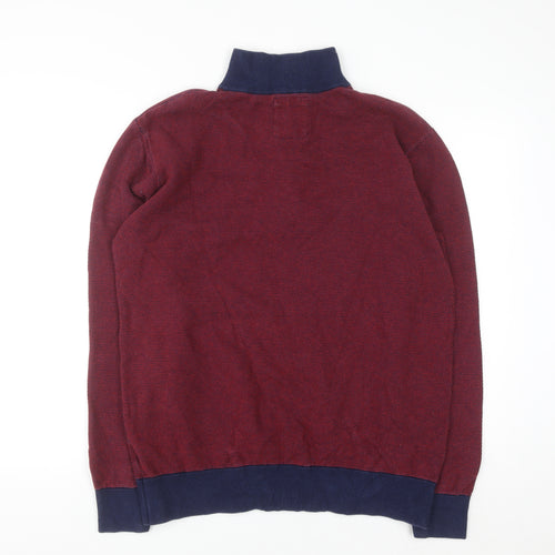 6th Sense Men’s Red Knit 1/2 Zip Cotton Sweatshirt XXL