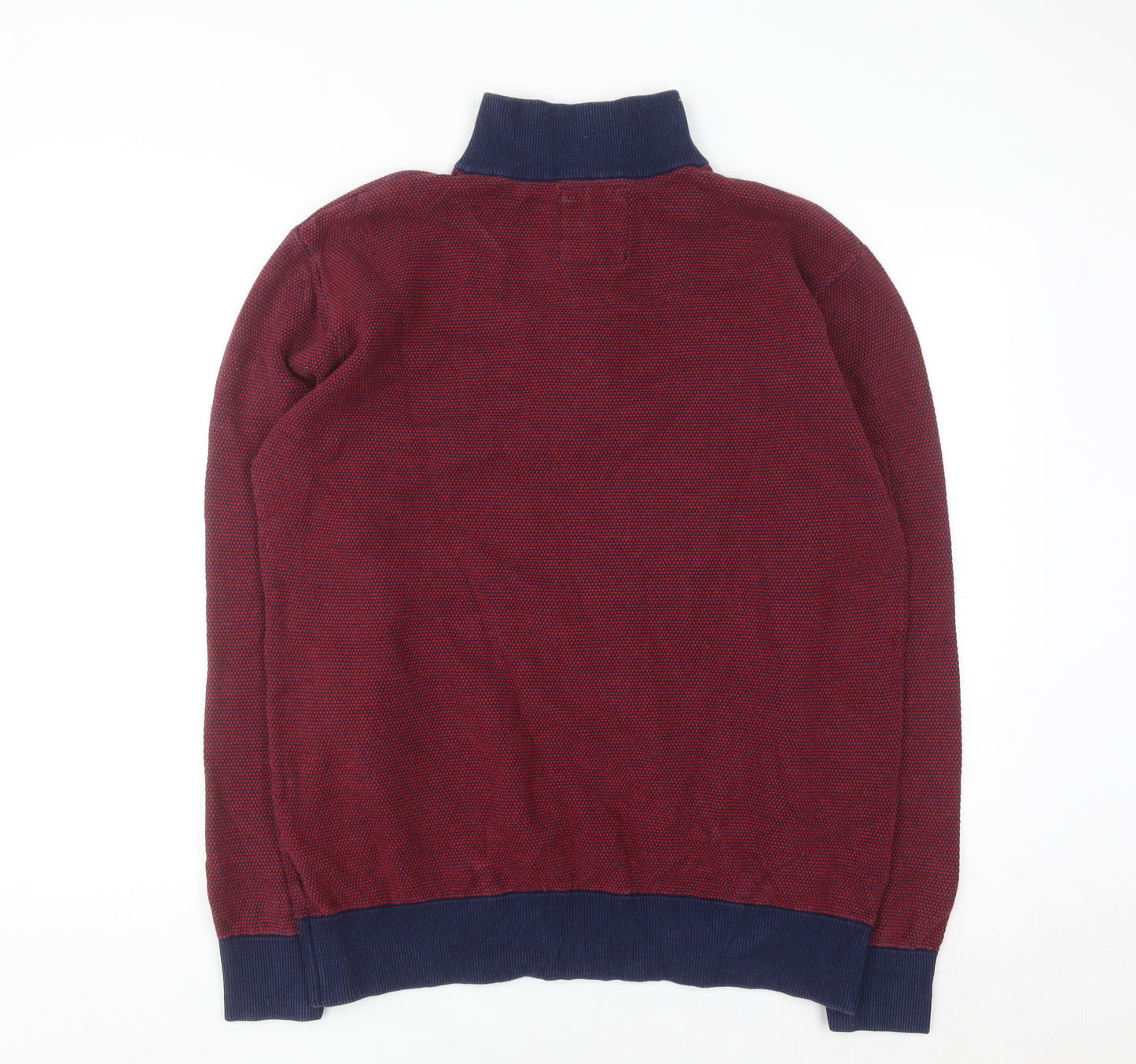 6th Sense Men’s Red Knit 1/2 Zip Cotton Sweatshirt XXL