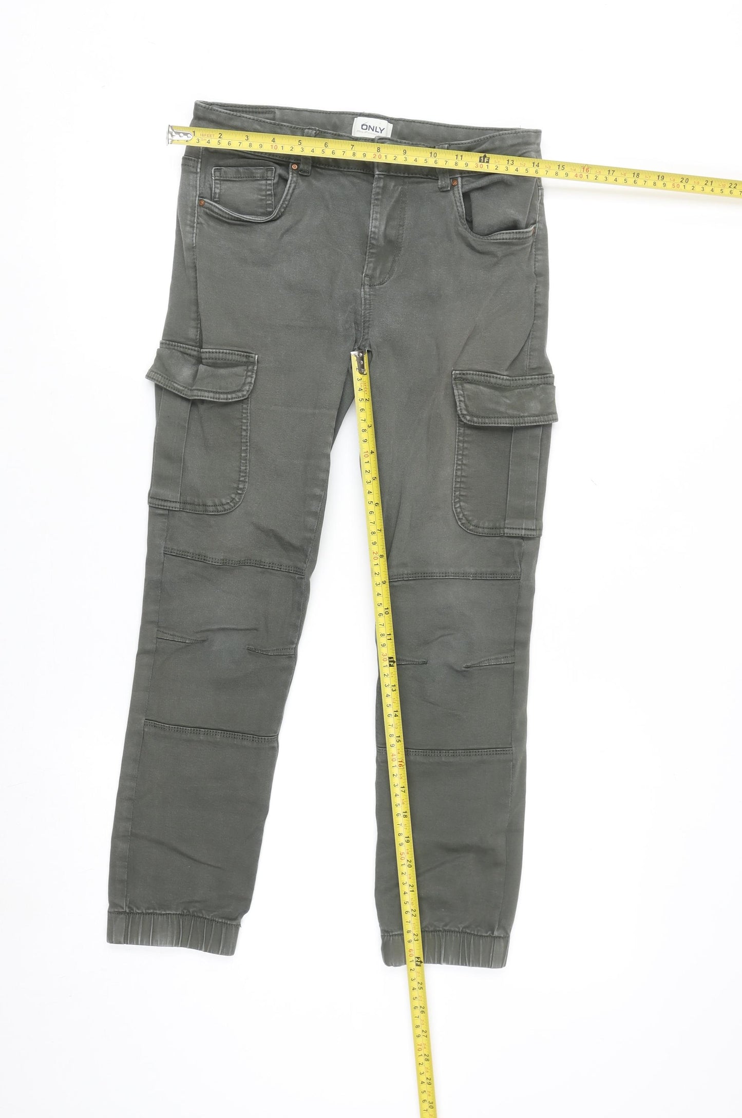 ONLY Boys Green Cargo Trousers 10 Years Regular Fit Cotton Twill