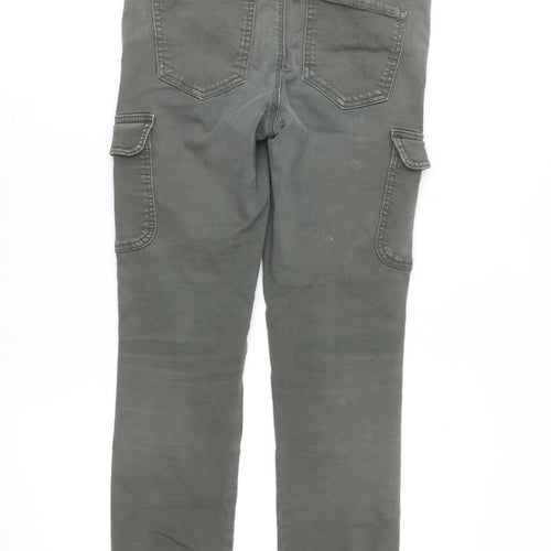 ONLY Boys Green Cargo Trousers 10 Years Regular Fit Cotton Twill