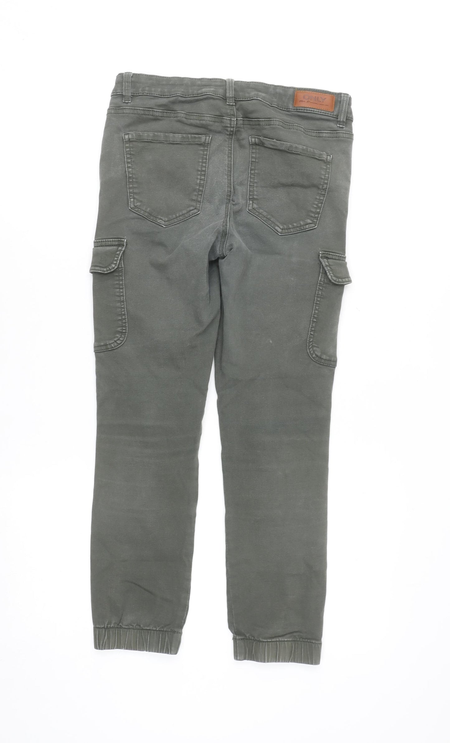 ONLY Boys Green Cargo Trousers 10 Years Regular Fit Cotton Twill