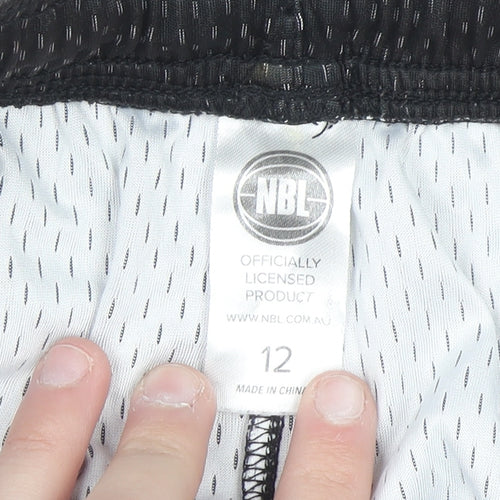 NBL Womens Black Athletic Basketball Shorts Size 12