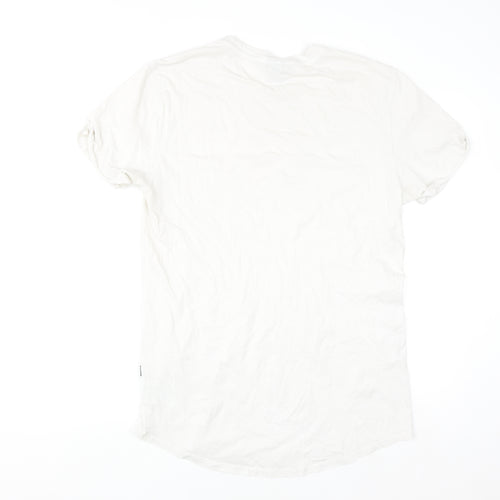 G-Star RAW Men's White Crew Neck Short Sleeve Cotton T-Shirt Size M