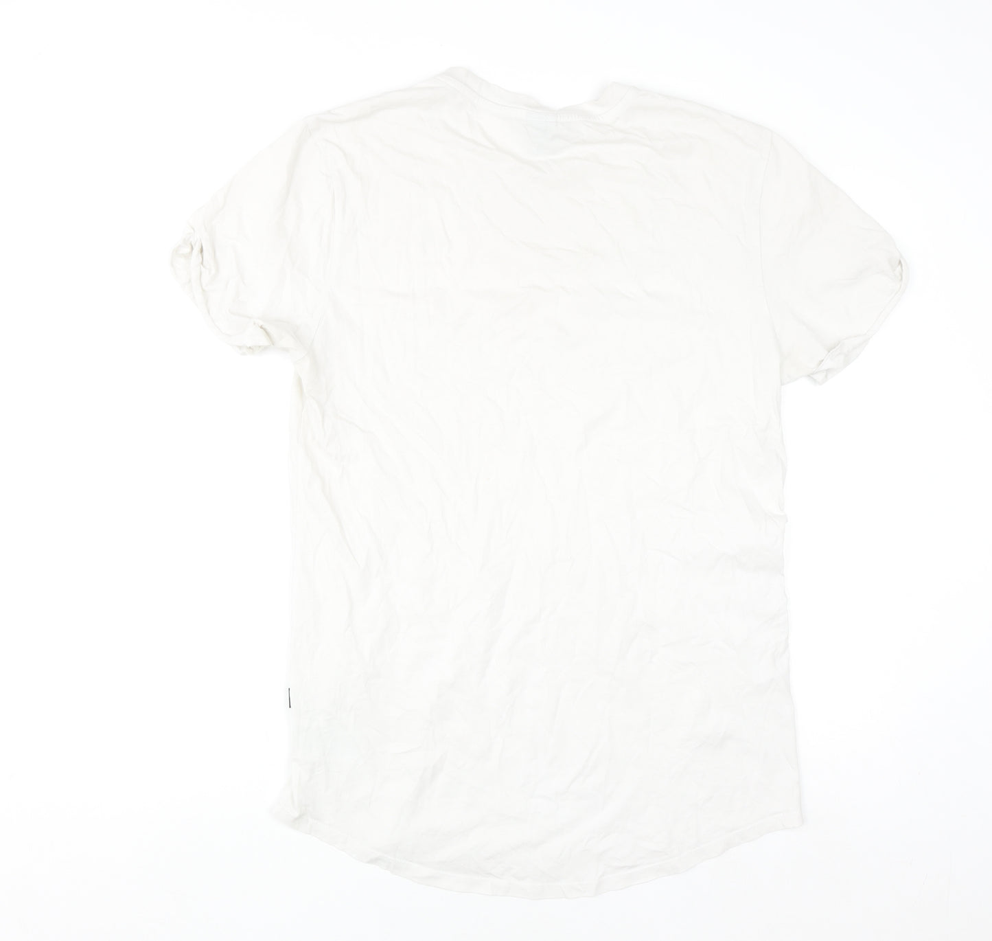 G-Star RAW Men's White Crew Neck Short Sleeve Cotton T-Shirt Size M