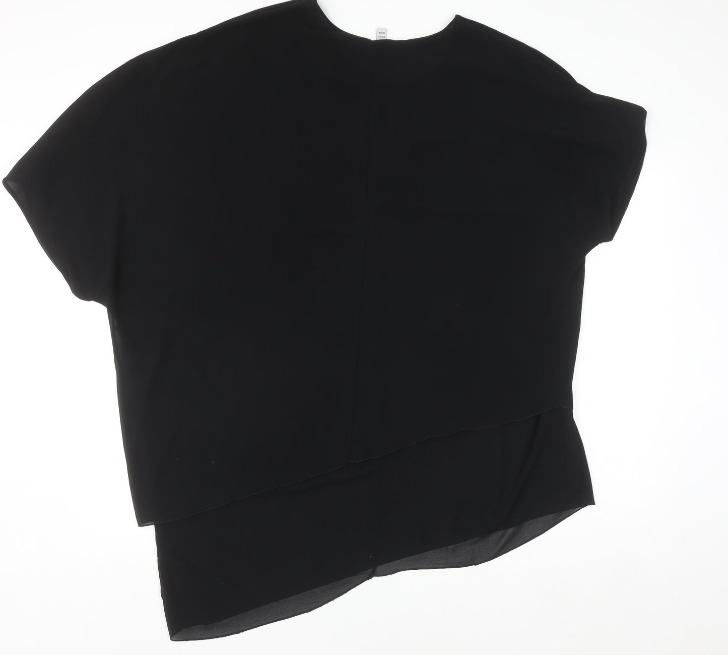 Italian Style Women’s Black Tunic Blouse Size 14 Lightweight
