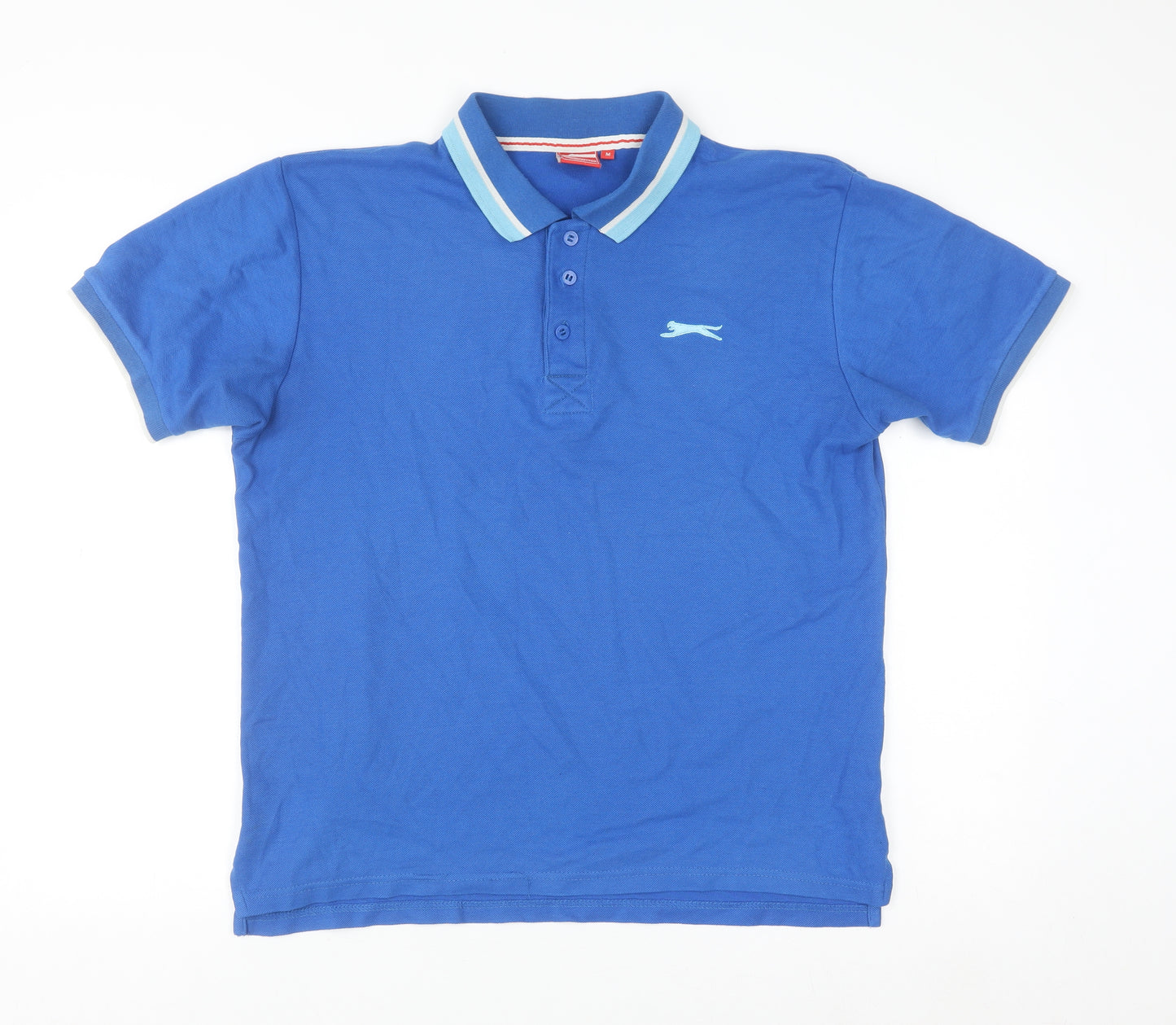 Slazenger Men's Blue Regular Fit Cotton Polo Shirt M