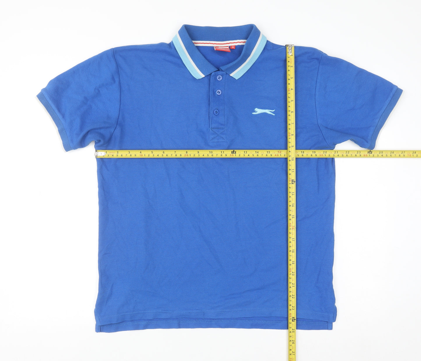 Slazenger Men's Blue Regular Fit Cotton Polo Shirt M