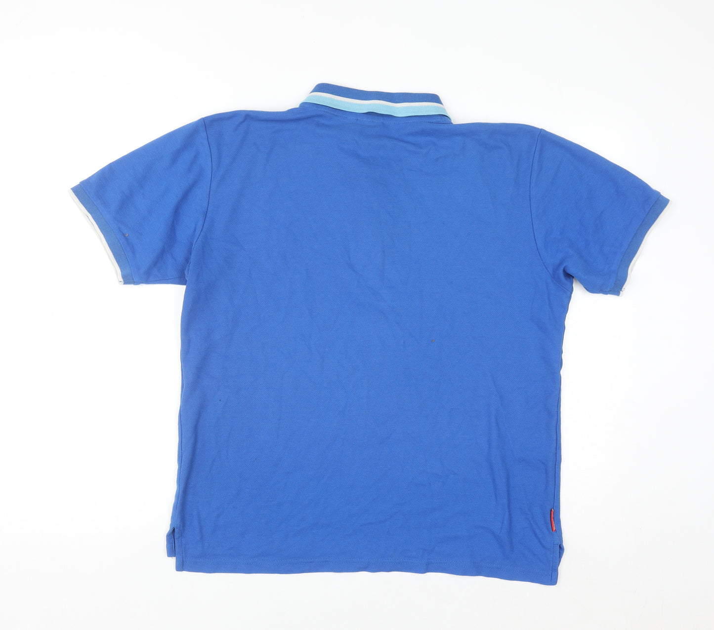 Slazenger Men's Blue Regular Fit Cotton Polo Shirt M