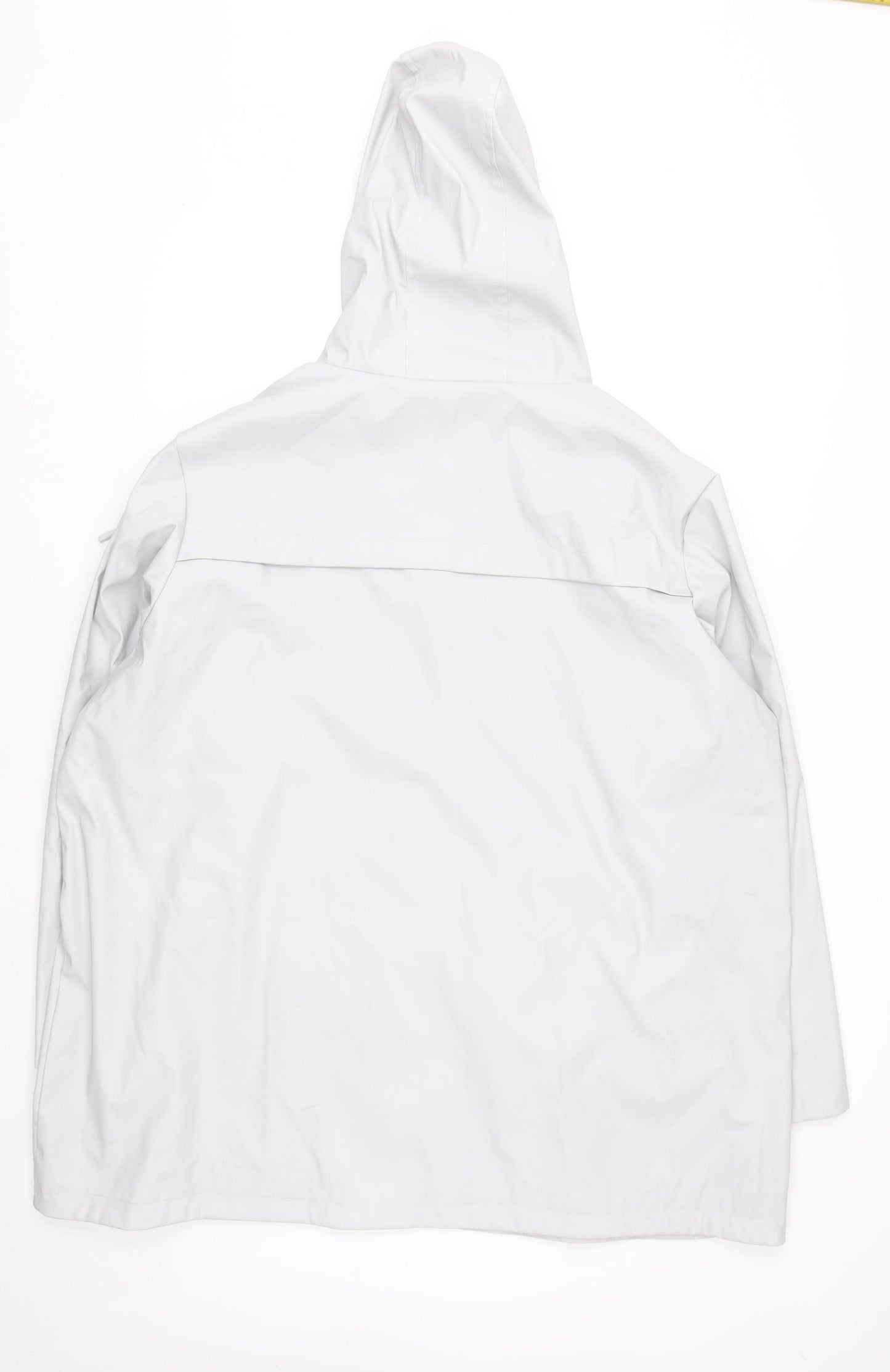 Dunnes Stores Women’s White 2XL Hooded Waterproof Rain Coat Jacket