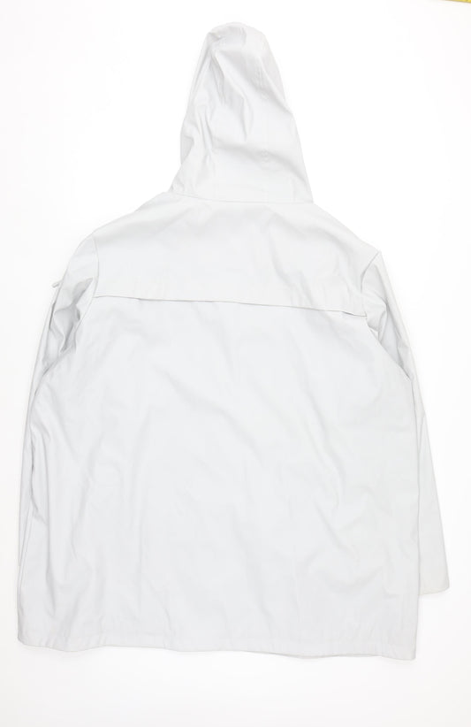 Dunnes Stores Women’s White 2XL Hooded Waterproof Rain Coat Jacket
